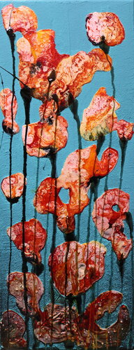 Thanks for the flowers par Donatella Marraoni, Peinture en vente sur Singulart