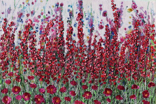 Light pink garden par Donatella Marraoni, Peinture en vente sur Singulart