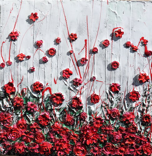 poppies and lovers de Donatella Marraoni, Pintura a la venta en Singulart