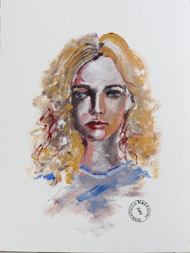 blond lady di Donatella Marraoni, Opera su carta in vendita su Singulart