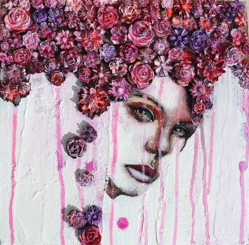 winter roses van Donatella Marraoni, Schilderij te koop op Singulart
