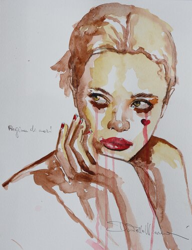 regina di cuori di Donatella Marraoni, Opera su carta in vendita su Singulart