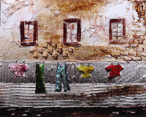 this is a lovely house di Donatella Marraoni, Pittura in vendita su Singulart