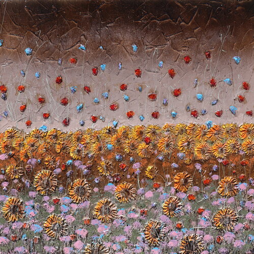 sunflowers in love par Donatella Marraoni, Peinture en vente sur Singulart