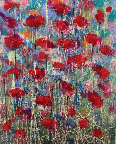 dreaming of poppies von Donatella Marraoni, Malerei kaufen auf Singulart