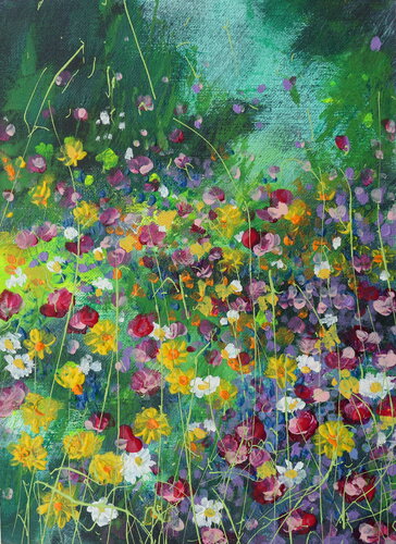 giardino fiorito van Donatella Marraoni, Schilderij te koop op Singulart