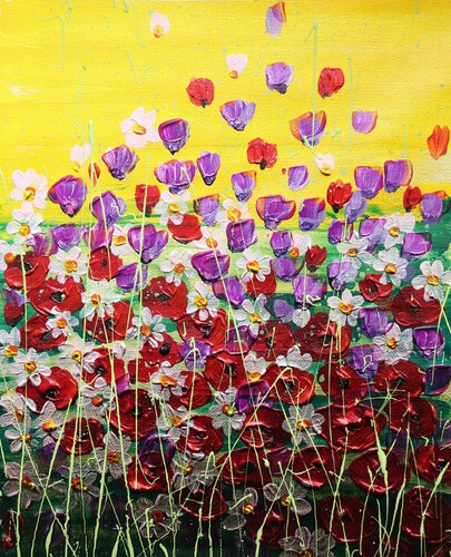 giardino fiorito VI by Donatella Marraoni, Painting for Sale on Singulart