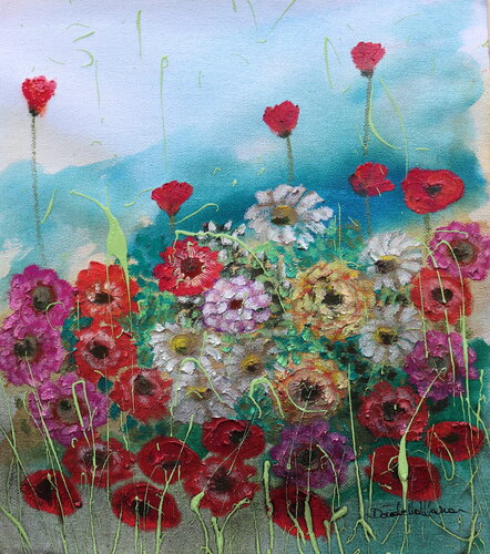 giardino all'alba van Donatella Marraoni, Schilderij te koop op Singulart