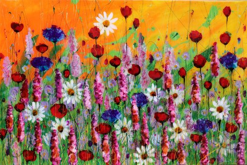 orange sunset par Donatella Marraoni, Peinture en vente sur Singulart