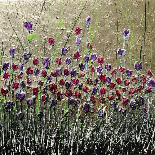 Pink and purple par Donatella Marraoni, Peinture en vente sur Singulart