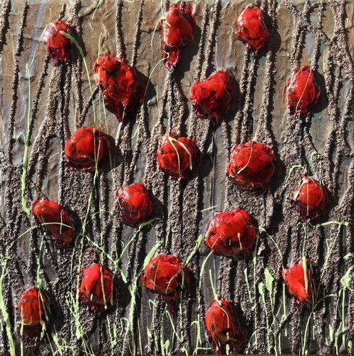 poppis in the sand van Donatella Marraoni, Schilderij te koop op Singulart