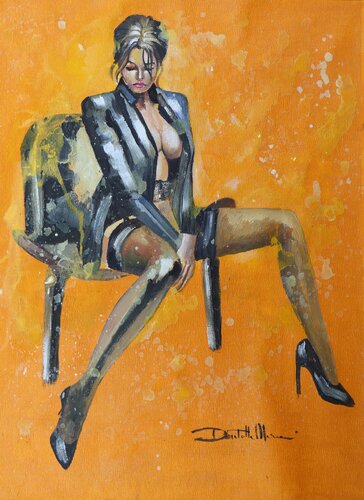 Standing on business di Donatella Marraoni, Pittura in vendita su Singulart