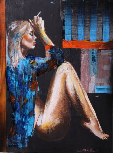un sorriso dentro al pianto van Donatella Marraoni, Schilderij te koop op Singulart