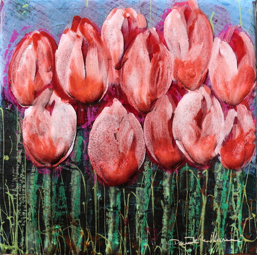 tulipani van Donatella Marraoni, Schilderij te koop op Singulart