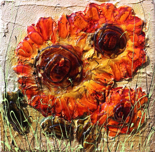 magic sunflowers II de Donatella Marraoni, Pintura a la venta en Singulart