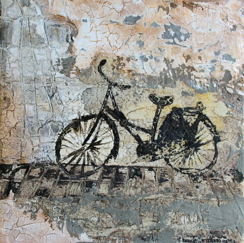 bike & street par Donatella Marraoni, Peinture en vente sur Singulart