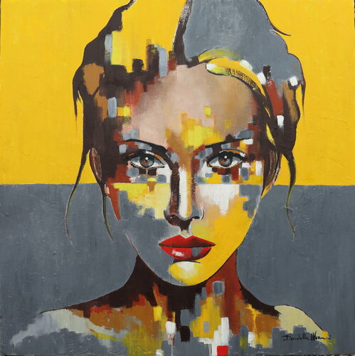 portrait  XVI - big par Donatella Marraoni, Peinture en vente sur Singulart