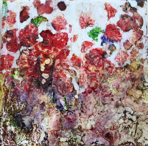 happy poppies - landscape par Donatella Marraoni, Peinture en vente sur Singulart