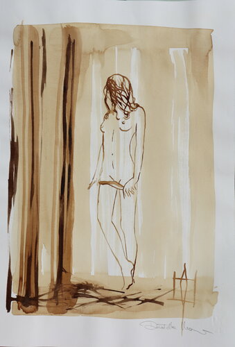 Would you like a coffee? par Donatella Marraoni, Œuvre sur papier en vente sur Singulart