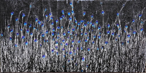 Forget me not...by night par Donatella Marraoni, Peinture en vente sur Singulart