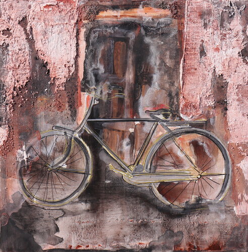 Your Bike   your wall...mt memories di Donatella Marraoni, Pittura in vendita su Singulart