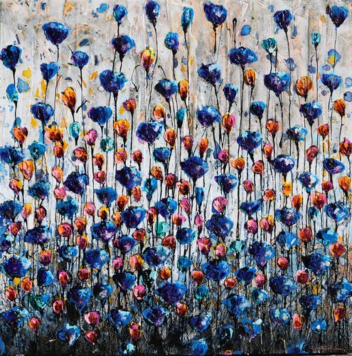 Poppies and friends IV par Donatella Marraoni, Peinture en vente sur Singulart