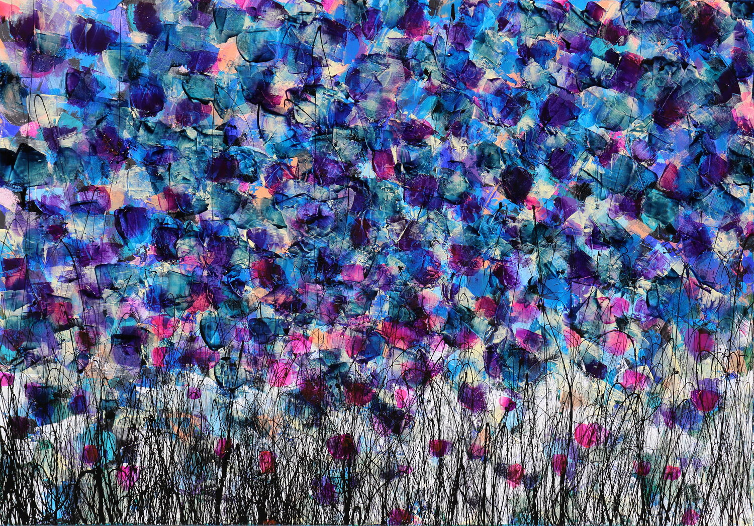 flowers in blu Donatella Marraoni