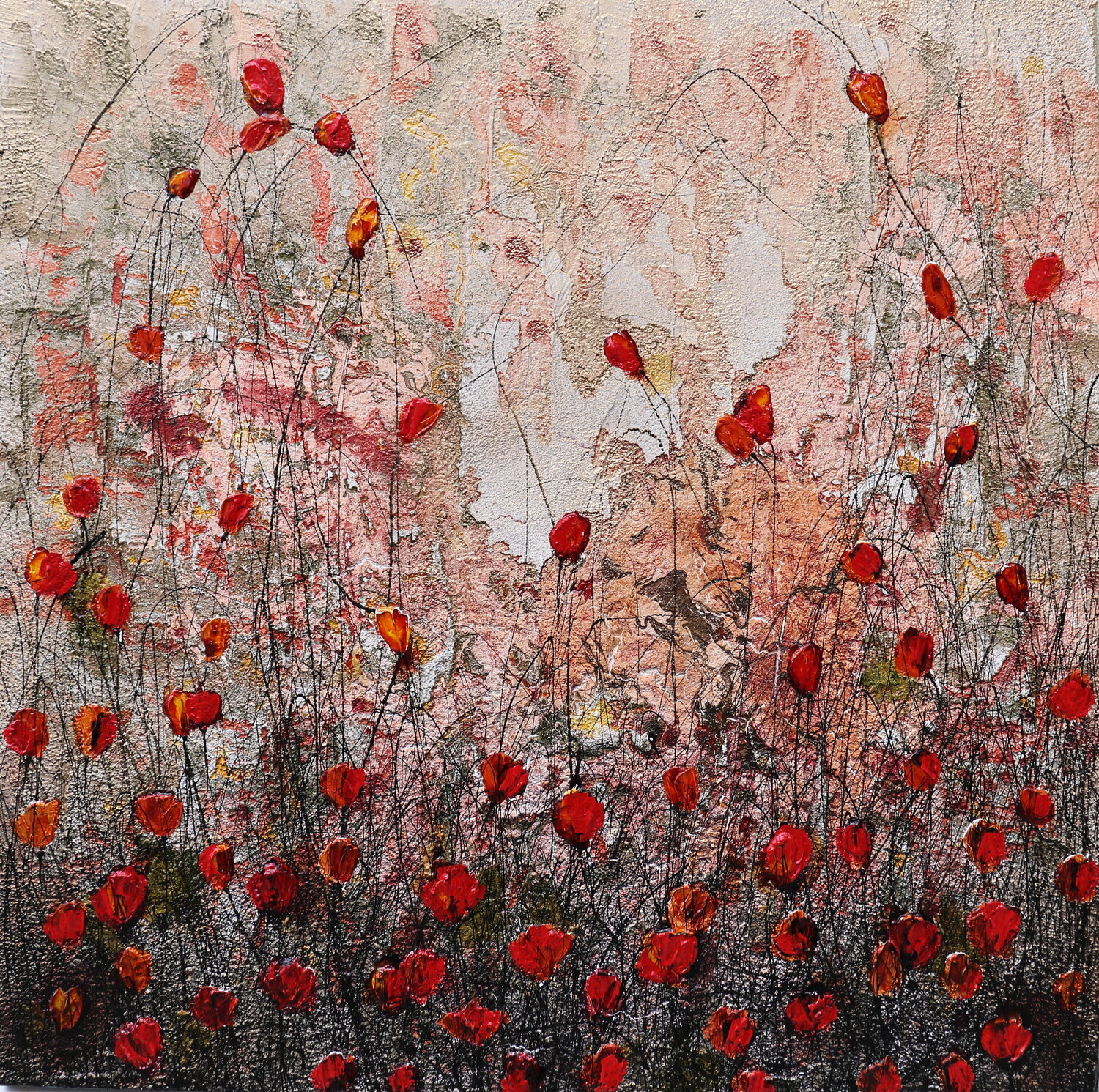This is love...poppis in the summer Donatella Marraoni Originalgemälde zu verkaufen