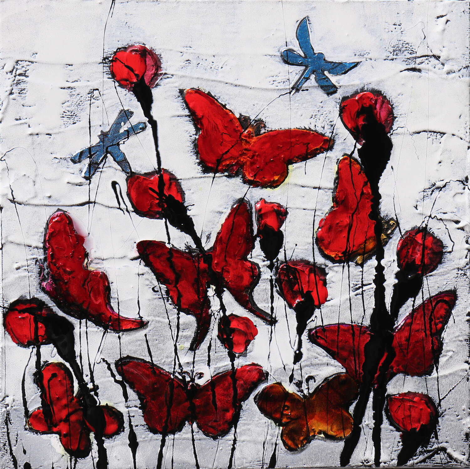 butterfly and poppies Donatella Marraoni