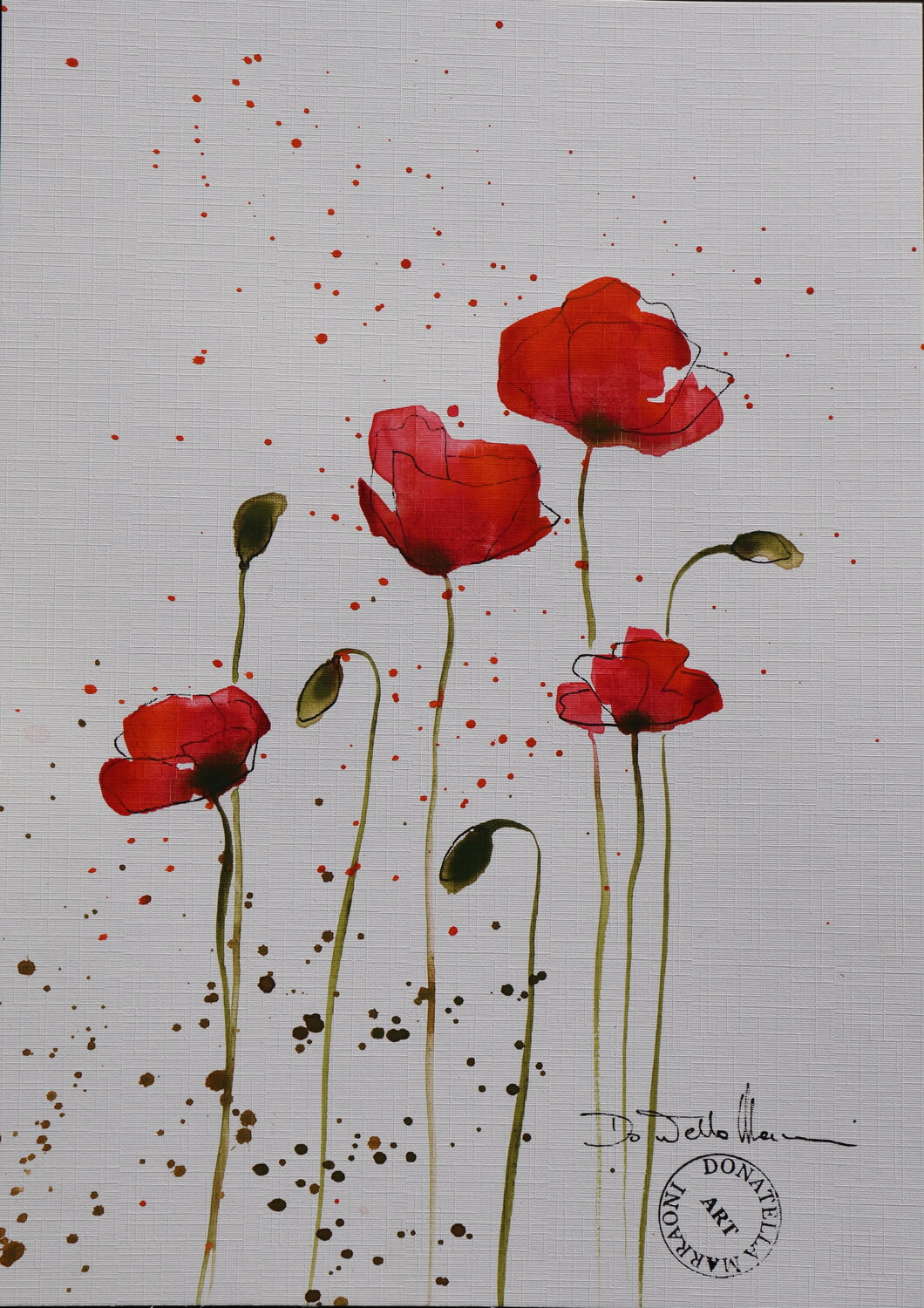 Poppies Minimal III Donatella Marraoni