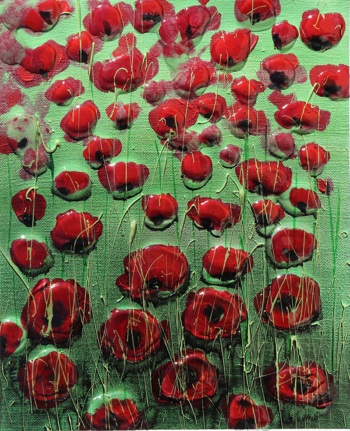 poppies in green Donatella Marraoni