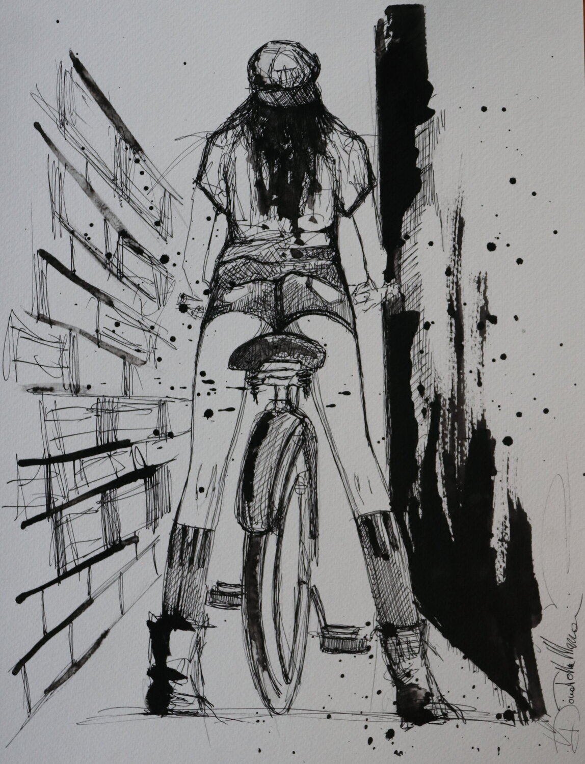 lovely bike - ink Donatella Marraoni
