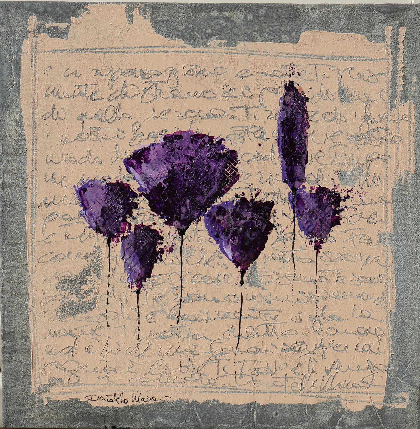 poppies and purpòe Donatella Marraoni