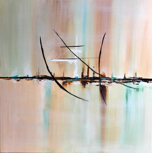 GERONIMO DANS LA RADE by Françoise Augustine, Painting for Sale on Singulart