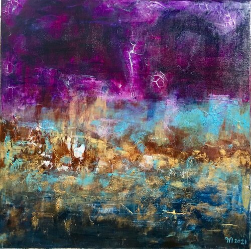 COUP DE FOUDRE SUR L'OCEAN von Françoise Augustine, Malerei kaufen auf Singulart