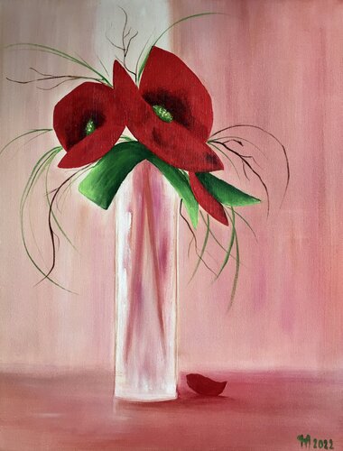 COQUELICOTS van Françoise Augustine, Schilderij te koop op Singulart