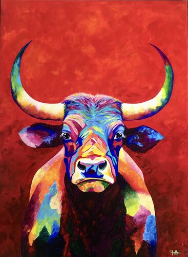 BUFFALO VENDU van Françoise Augustine, Schilderij te koop op Singulart
