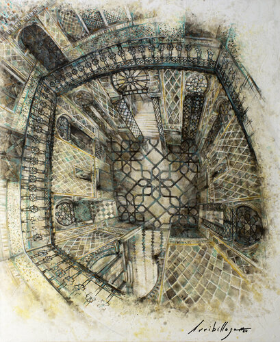 Patio Arabe Interior Real Casino de Murcia di Fernando Arribillaga Martínez, Pittura in vendita su Singulart