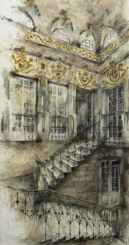 Escalera Modernista Real Casino de Cartagena di Fernando Arribillaga Martínez, Pittura in vendita su Singulart