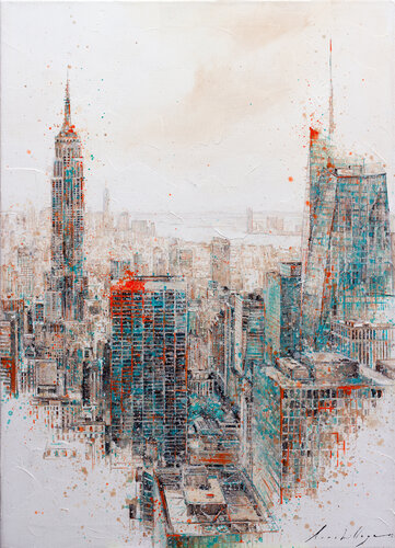 Vista aérea de New York di Fernando Arribillaga Martínez, Pittura in vendita su Singulart