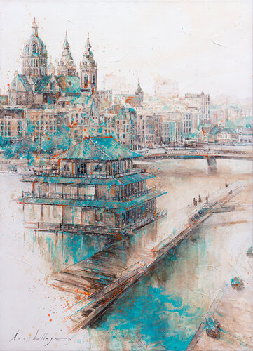 Paseando por Amsterdam di Fernando Arribillaga Martínez, Pittura in vendita su Singulart