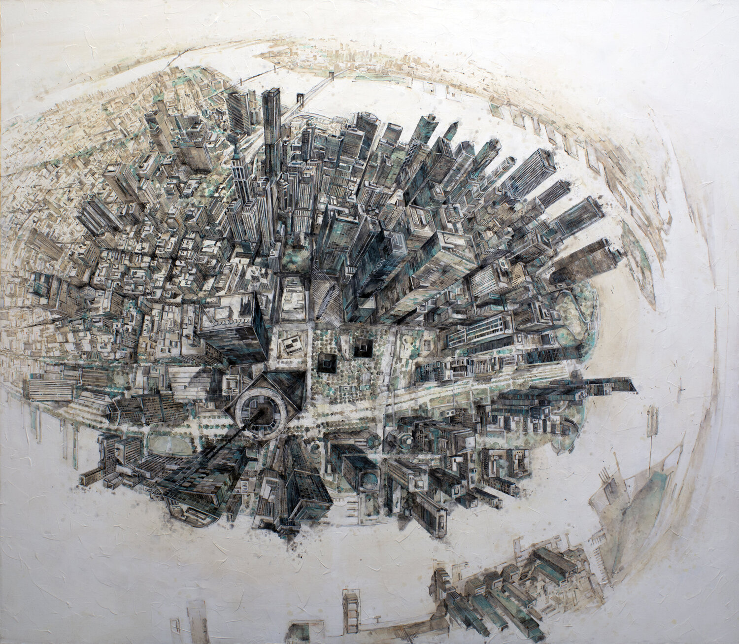 Manhattan X4, New York Fernando Arribillaga Martínez Originalgemälde zu verkaufen