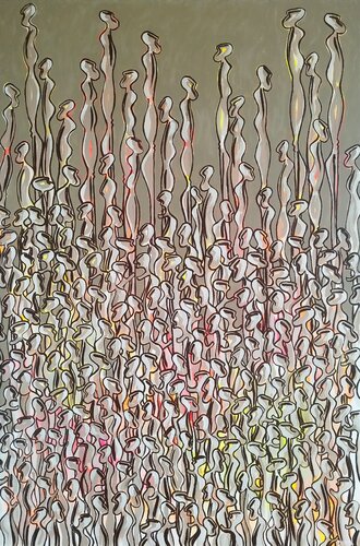 Foule de Nématoïdes... van Delphine Dessein, Schilderij te koop op Singulart