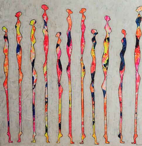 Nématoïdes 19 van Delphine Dessein, Schilderij te koop op Singulart