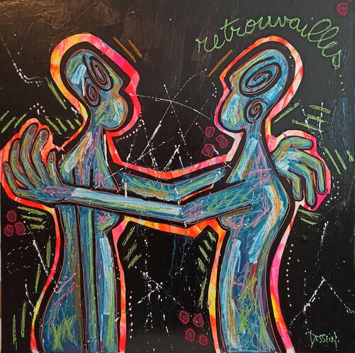 Retrouvailles... 2 de Delphine Dessein, Pintura a la venta en Singulart