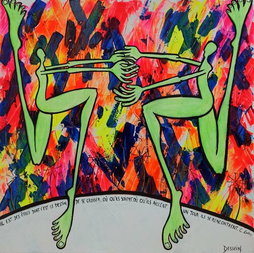 Rencontre van Delphine Dessein, Schilderij te koop op Singulart