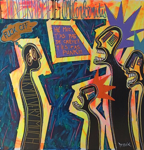 Le conformisme des anticonformistes by Delphine Dessein, Painting for Sale on Singulart