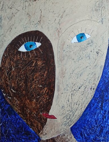 Portrait by Delphine Dessein, Painting for Sale on Singulart
