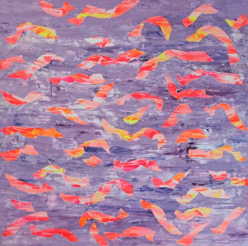 Banc de poissons 3 von Delphine Dessein, Malerei kaufen auf Singulart