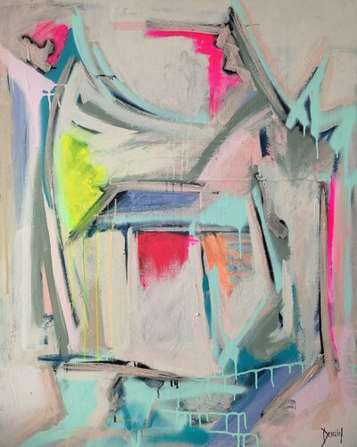 For intérieur 6 by Delphine Dessein, Painting for Sale on Singulart